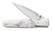New Case Cutlery Mother of Pearl Series 8173L BG-42 SlimLock Orange Curly Zebra Wood ...