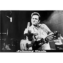 Johnny Cash - Giant Poster (The Finger) (Size: 62'' x 42'')