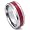 Tungsten Carbide Red Carbon Fiber Wedding Band Ring Sz 6.0 SN#245