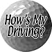 Golf Ball How's My Driving? 5.75 Circle Car Magnet
