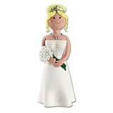 blonde hair bride cake topper