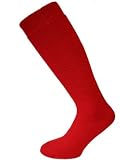 New Ladies Gardeners Wellington Long Wool Mix Boot Sock Red