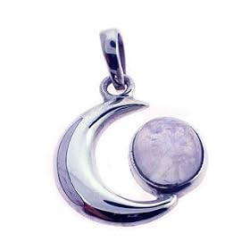 Crescent Moon & Moonstone by Moonstone Birthstones