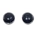 Hematite Faceted Magnetic Disc Earrings