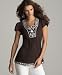 image and picture of Style&co. Embroidered Jersey Flutter-Sleeve Top