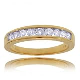 14KT Gold Anniversary Band Ring 1/2 Carat Diamond Sz=7
