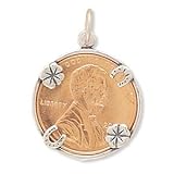 Lucky Penny Holder Charm. Penny not included.
