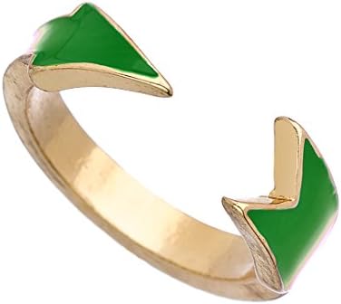 Blu Bijoux Green Open Arrow Ring