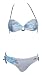 Adidas Lycra Damen Neckholder Bikinis Triangel Bademode Strandbikinis Triangelbikini Badebekleidung Strandbekleidung Oberteile tops Neckholderbikinis schwimmen Frauen Weiß Blau 36