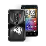HTC EVO 3D Black Aluminum Plated Hard Back Plastic Case St. Louis Rams