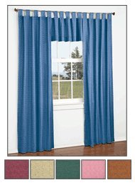 Tab-Top Thermal Draperies and Accessories - Draperies 66 x 84, Color Brown
