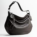 AUTHENTIC COACH ALI LEATHER HOBO 13655 (Silver/Mahogany)