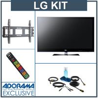 LG 50PK550 INFINIA 50 inch Plasma 1080p HDTV with Advanced Accessory Kit (2 HDMI Cables, 1 RGB Cable, 1 Audio Cable, Plasma / LCD Clean Kit, Monster 6 Outlet Surge Protection, TV Wall and Ceiling Mount)