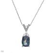Necklace With 1.67ctw Cubic zirconia and Topaz Well Made in White Gold Length 18in