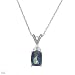 Necklace With 1.67ctw Cubic zirconia and Topaz Well Made in White Gold Length 18in