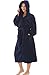 Del Rossa Women's Classic Fleece Hooded Bathrobe Robe