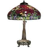 Buy Dale Tiffany 0022 272 Red Peony Table Lamp, Antique Bronze and Art Glass Shade by Dale Tiffany Lamps