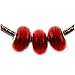 Murano Style "925" Glass Lampwork Bead Fits Pandora Electric Amber with White Stripes (3)
