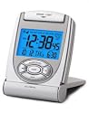 Global Atomic Travel Alarm Clock Digital Multi Band World Radio Controlled RC339EL Silver