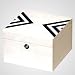 Italian Black & White Lacquer Wooden Box