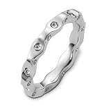 14 Karat White Gold Designer Diamond Wedding Band Ring