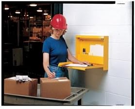 Folding Wall Mounted Desk, 20x13-1/2, Red