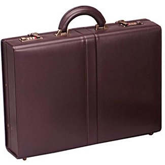Winn International Top Grain Leather Unique extended edge Attache, One Size, Brown
