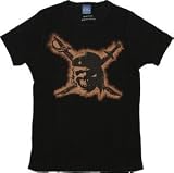 Size【44】 ROEN×ディズニー パイレーツオブカリビアンラインストーンT【黒】【新品】の画像