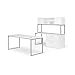 OFM FUL-PKG-0068-WHT Fulcrum Series Office Furniture Set, Table Desk, 66" Credenza, Lateral Filing Cabinet, Hutch, in White