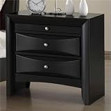 Blemerey Solid Wood Fully Assembled Night Stand , Black Finish
