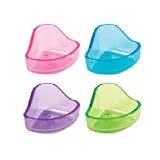 Biddie Buddies Blue Small Animal Food Feeder Bowl Dish for Hamsters Gerbils & Mice 3.5L x 2.5W x 2H