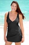 Black Plus Size Empire Tank - Women's Swimwear Plus Size Swimsuits