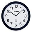 Lorell Products - Wall Clock, 12", Arabic Numerals, White Dial/Black Frame - Sold as 1 EA - Round profile wall clock is radio-controlled so the setting is modified each day to that of the atomic clock, accurate to one second per million years. The clock automatically adjusts to Daylight Saving Time. Design features an easy-to-read white dial and black Arabic numerals. Clock runs on one AA battery (sold separately).