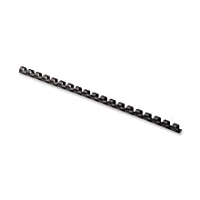 Fellowes Plastic Binding Combs - Round Back, 1/4 Inches, 20 Sheets, Black, 100 Pack (52366)