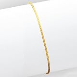 14k 1.5mm Diamond-Cut Slip-on Bangle Bracelet