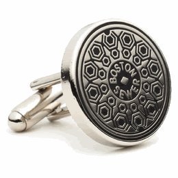Boston Manhole Cover Cufflinks ?-CLI-CC-BOS-SL Cufflinks