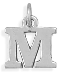 Oxidized "M" Charm