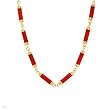 Necklace With Genuine Jades Made of 14K/925 Gold plated Silver. Total item weight 13.9g Length 17.5in