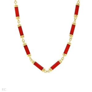 Necklace With Genuine Jades Made of 14K/925 Gold plated Silver. Total item weight 13.9g Length 17.5in
