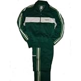 Dark Green/soft Green/ Legacy Men`s Adidas Originals Sport Warm-up Suit