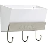 LIBERTY MAILHLD-WSN-R Classic Mail Holder with 3 Hooks, 10"
