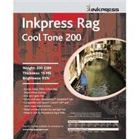 Inkpress Rag, Cool Tone Double Sided, Bright White Matte Inkjet Paper, 16 mil., 200gsm, 13