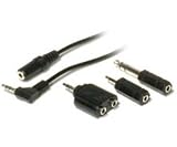 New-HP-20 Coiled Hdphone Ext. Cord Case Pack 3 - 500753