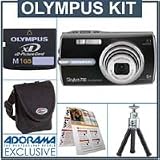 Olympus Stylus 780 Digital Black Camera Kit, with 1 GB xD Picture Memory Card, Camera Bag, Table Top Tripod, EZ Digital Photography Guide Card