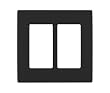 Leviton Renu REWP2-OB Two-Gang Screwless Snap-On Wallplate, Onyx Black