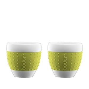 8oz Lime Green Bodum Pavina Porcelain Mug With Silicone Sleeve by 