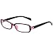 FancyG® Vintage Inspired Classic Retro Style Rectangle Shape UV Protection Blue Tint Glasses Frame Clear Lens Eyewear - Black Pink