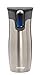 Contigo AUTOSEAL West Loop Stainless Steel Travel Mug with Open-Access Lid, 16-Ounce, Silver/Blue, Set of 2