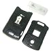 PCMICROSTORE Brand AT&T Cingular Motorola MOTORAZR Razr V3xx Black Leather Wrapped Snap-on Crystal Case Cover with Removable Ratcheting Belt Clip