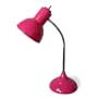 19" Adjustable Neck Metal Desk Lamp In Pink